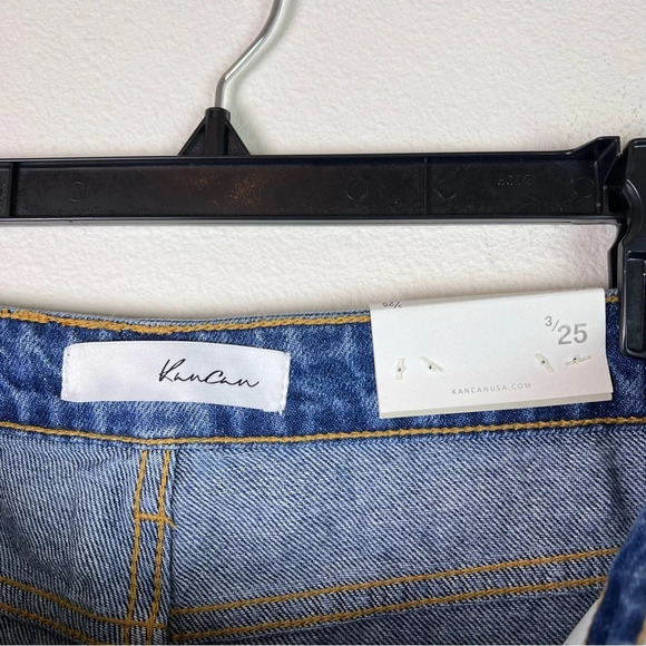 KanCan Relaxed Fit Jeans Size 25 Distressed Denim Blue Medium Wash NWT Ripped - Picture 4 of 11